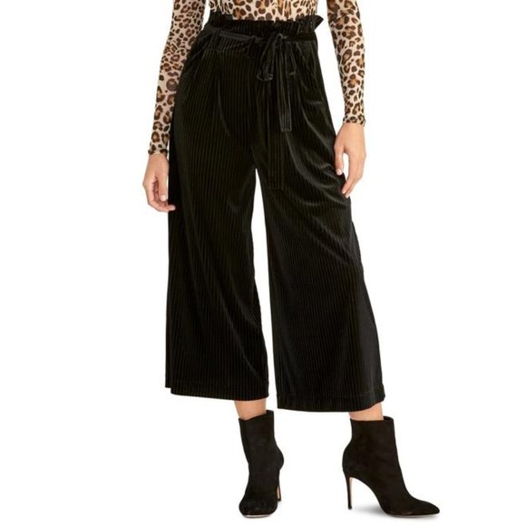 Rachel Roy Belted Wide Leg Black Pants 0X - Picture 1 of 3